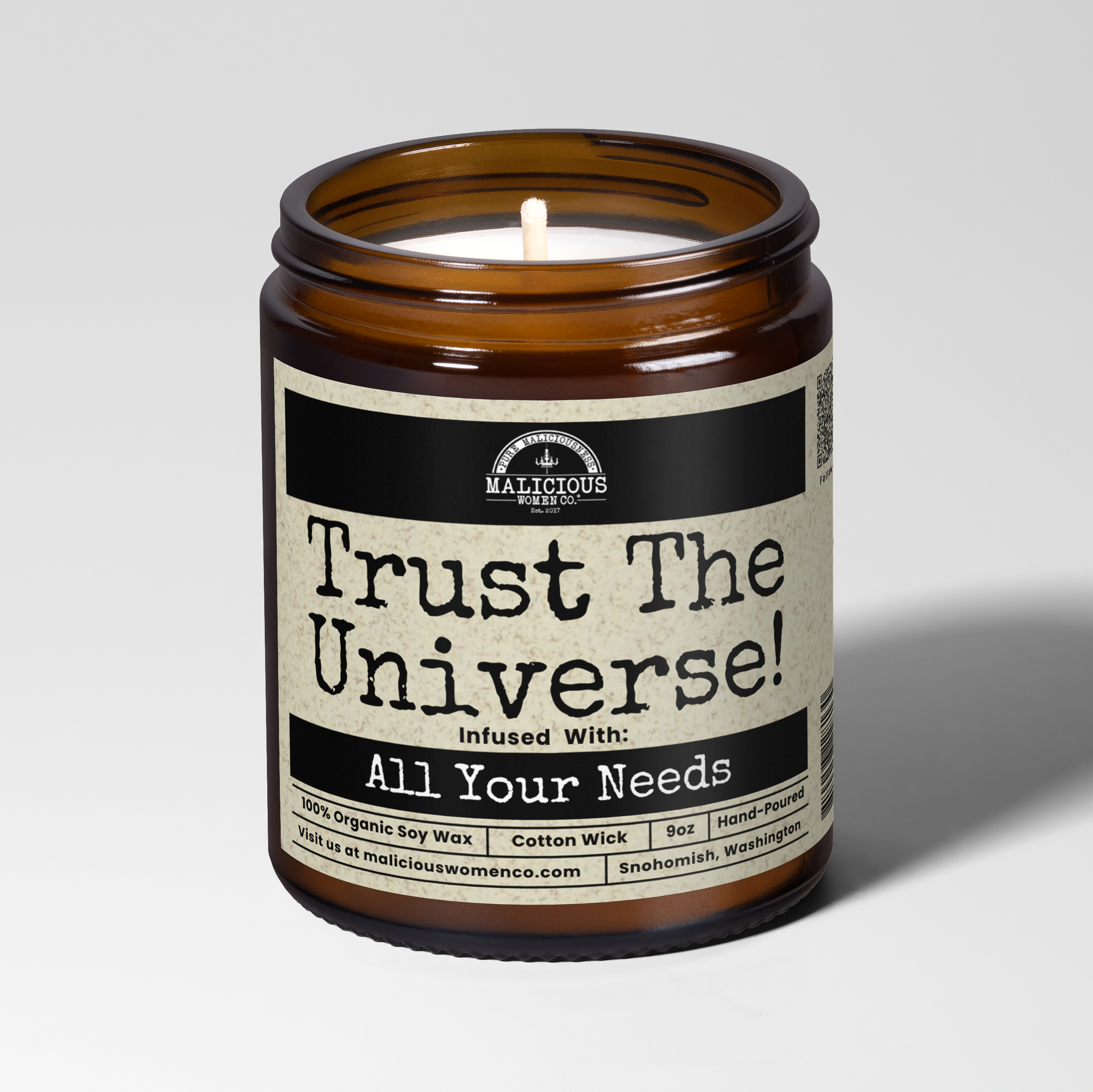 Trust The Universe! 9oz Witch Candle Malicious Women Co